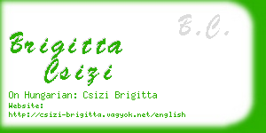 brigitta csizi business card